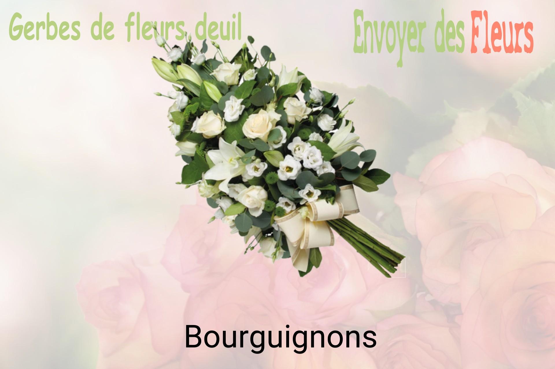 Gerbe de fleurs de deuil livrée à Bourguignons
